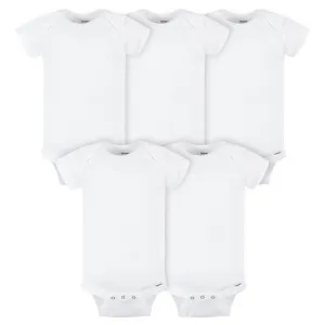 Onesies - 5 Pack Short Sleeve Bodysuit - White