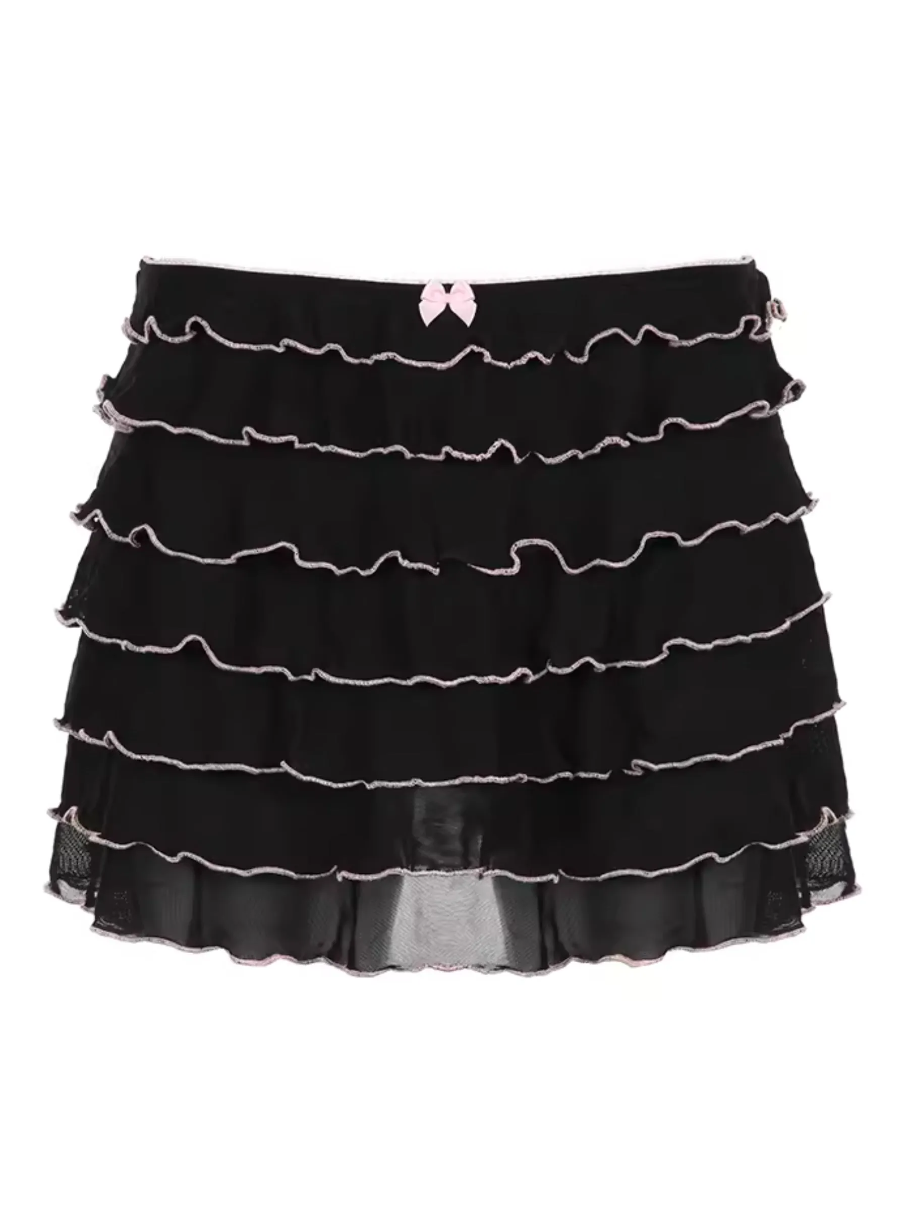 Opal Mesh Multi-Layered Mini Skirt