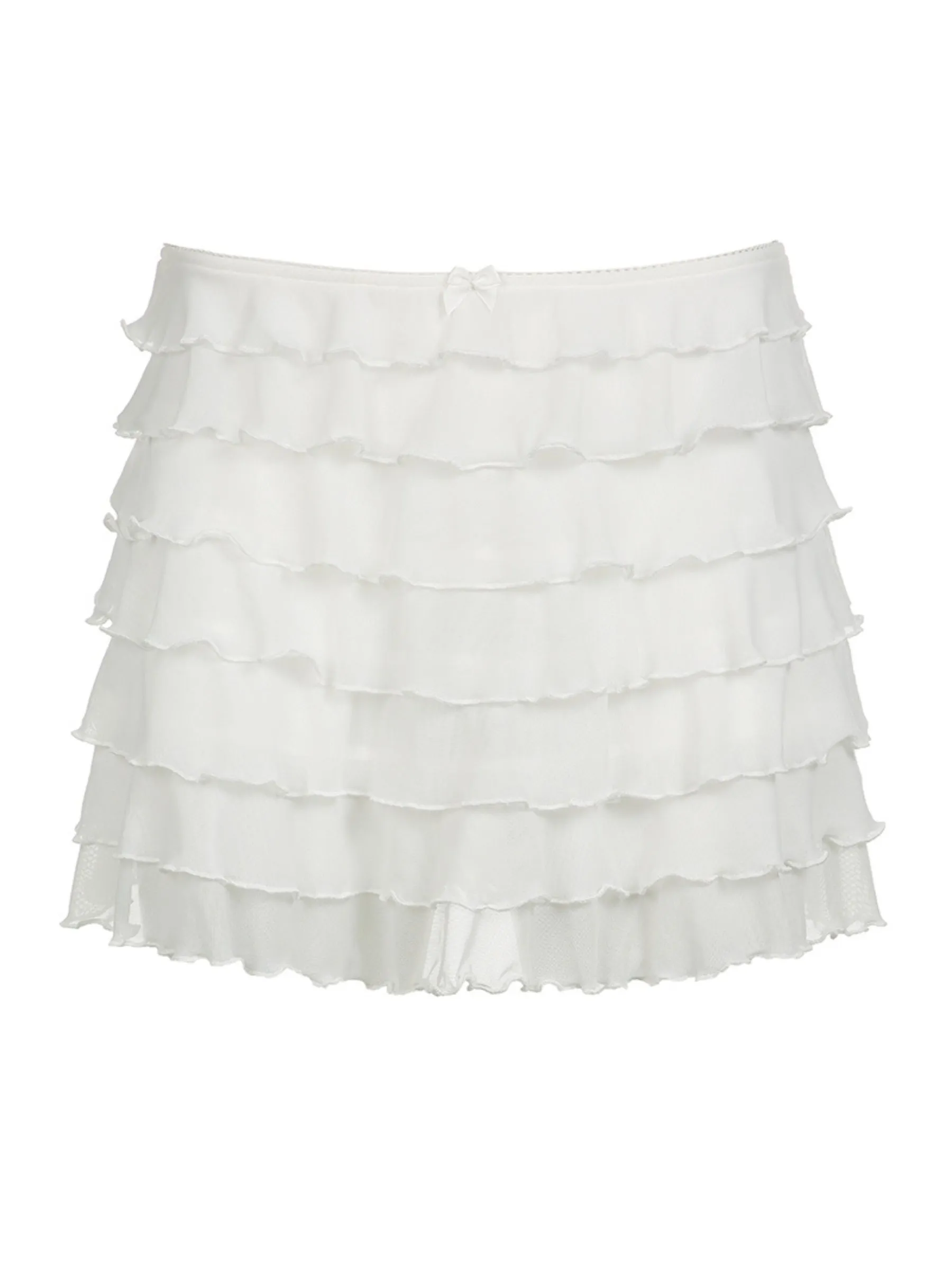 Opal Mesh Multi-Layered Mini Skirt