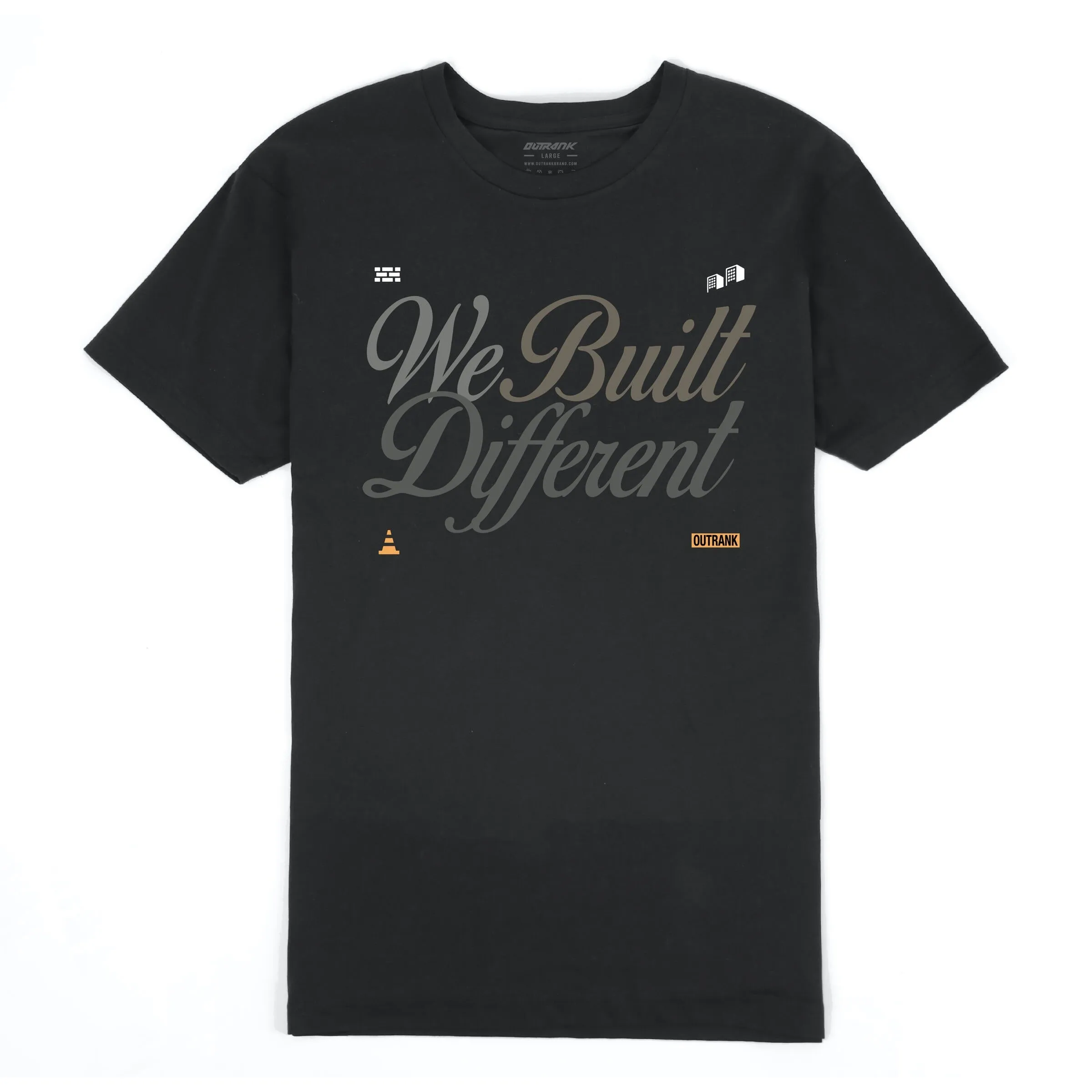 Outrank We Built Different Tee - Black