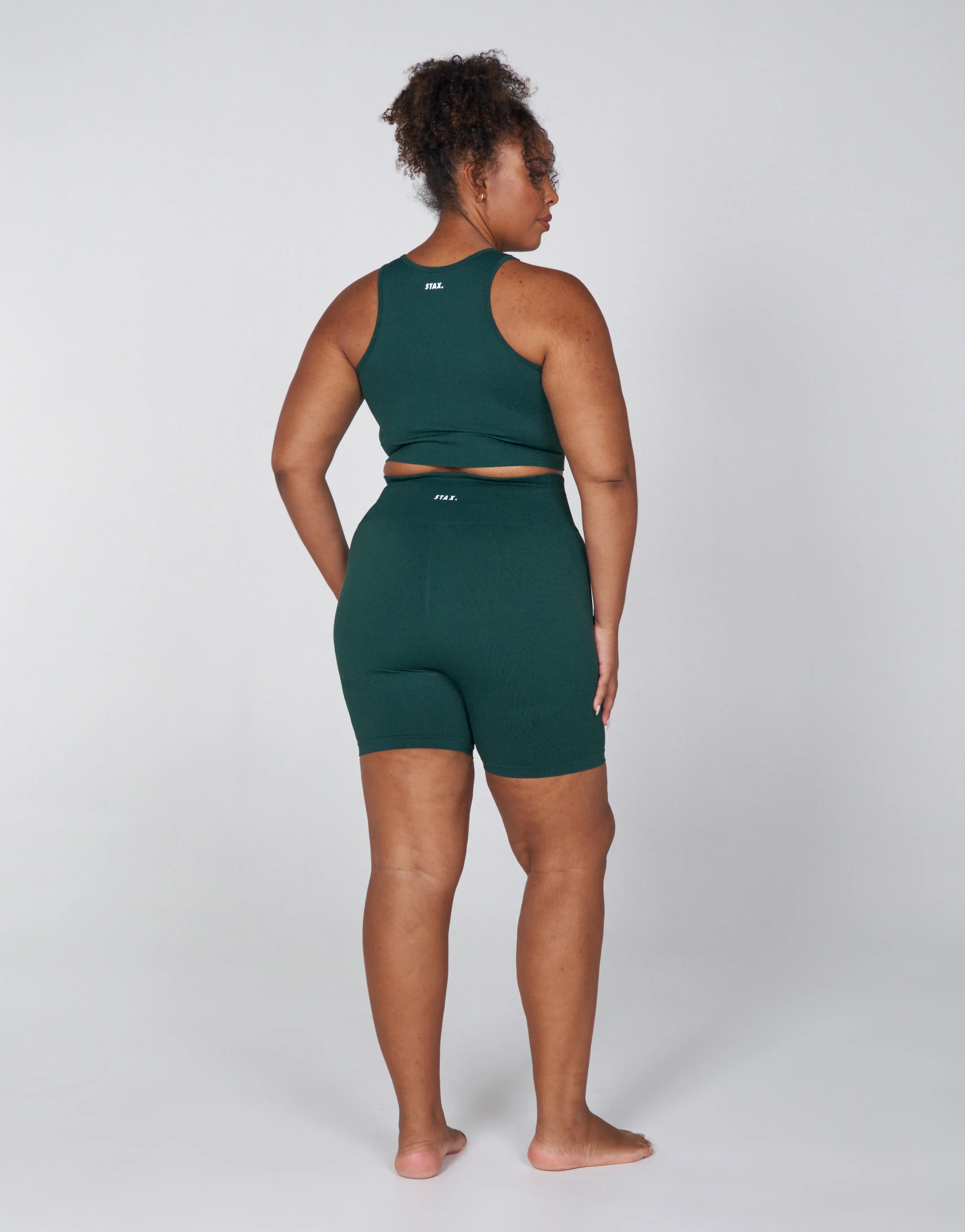 Premium Seamless Favourites Midi Bike Shorts - Pine