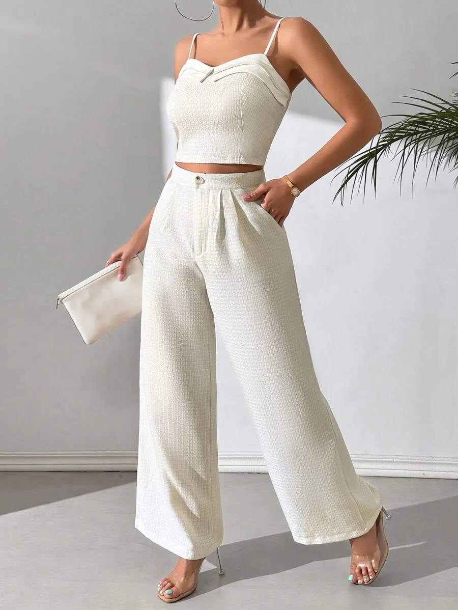 Privé Women's Top and Wide Leg Pants For Occasion Sets