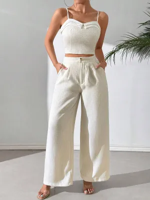 Privé Women's Top and Wide Leg Pants For Occasion Sets