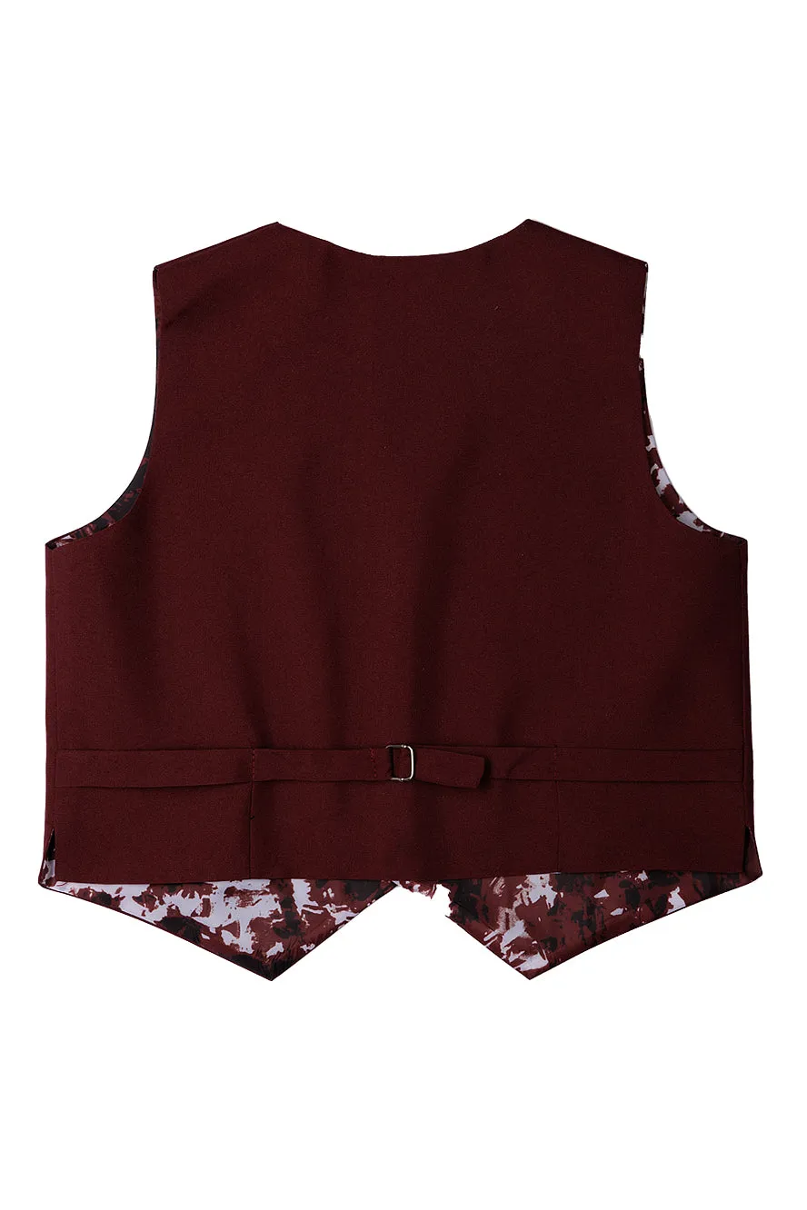 "Prodigy" Kids Burgundy Tuxedo (5-Piece Set)