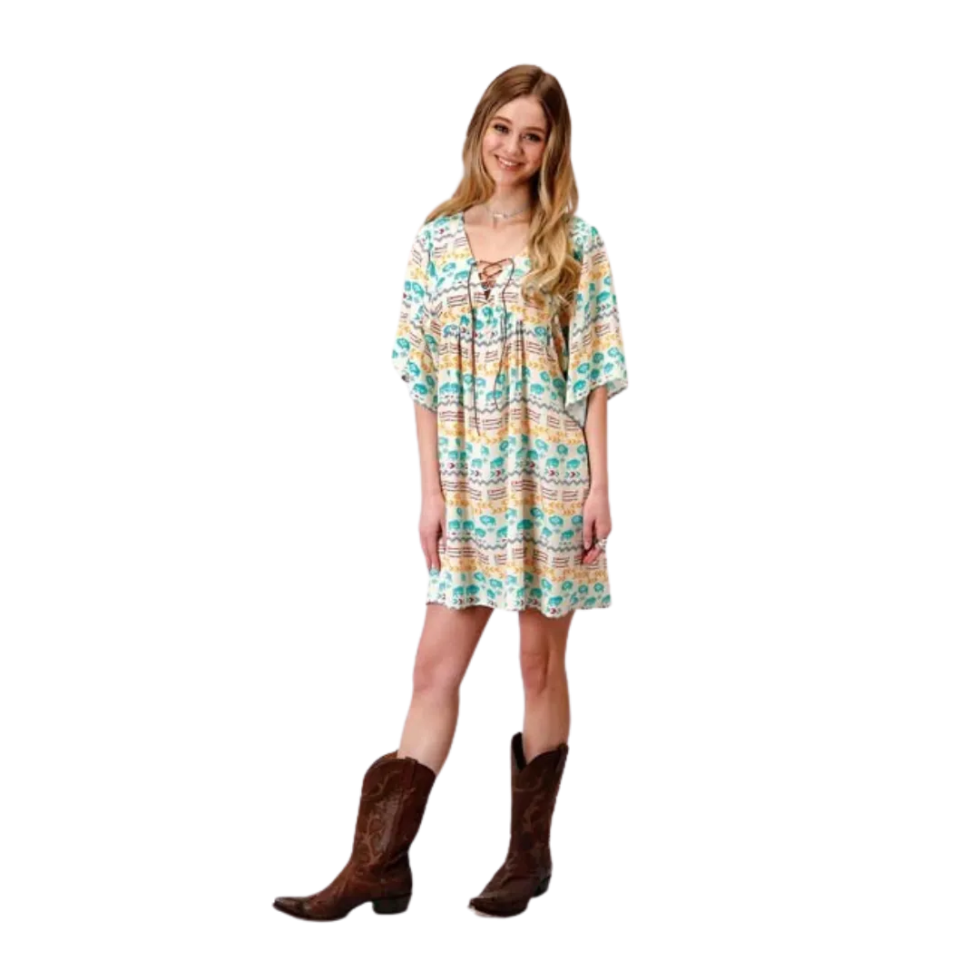 Roper Women's Multi-Color Buffalo Printed Dress