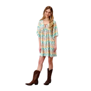 Roper Women's Multi-Color Buffalo Printed Dress