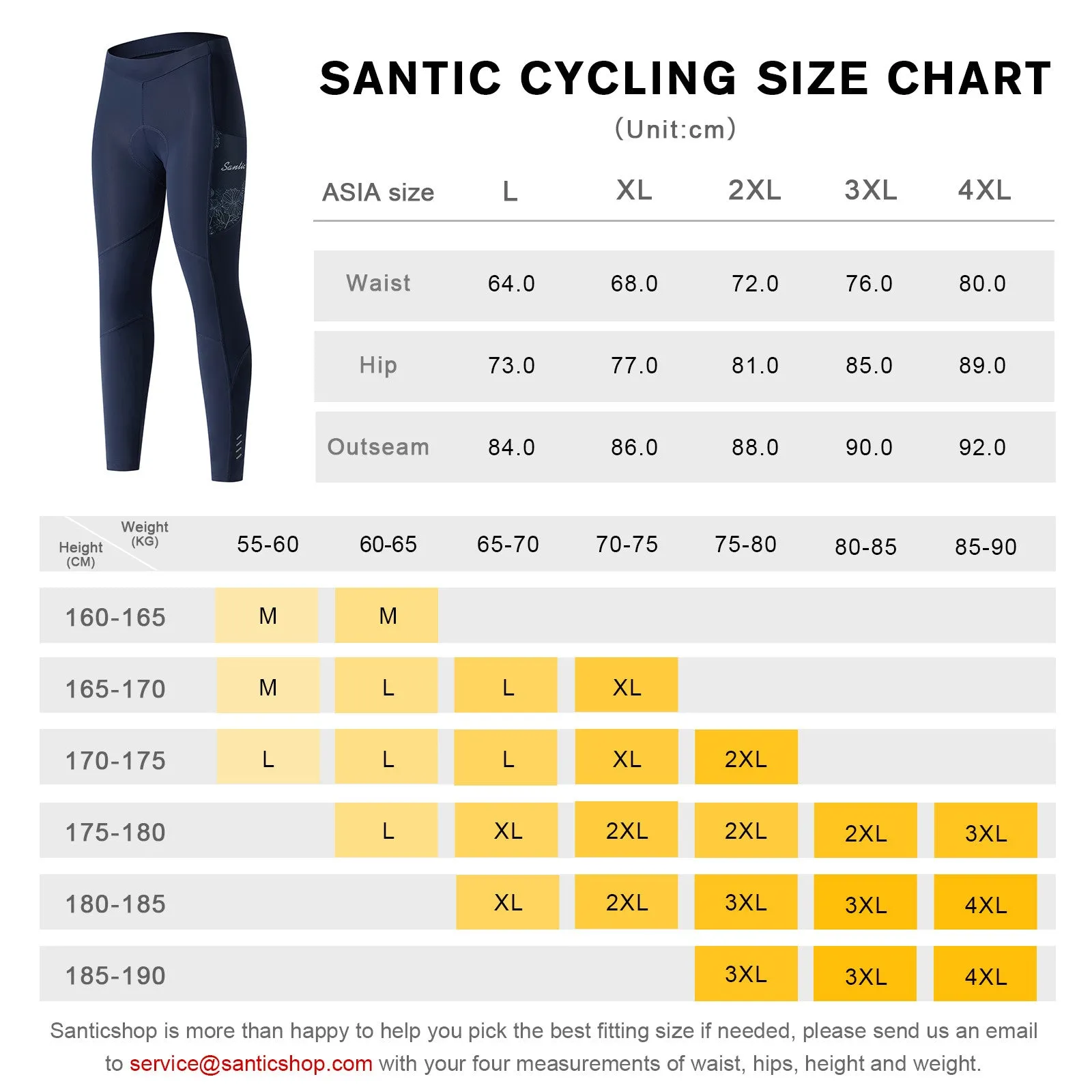 Santic Navy Women's Cycling Pants 4D Padded Bicycle Tights