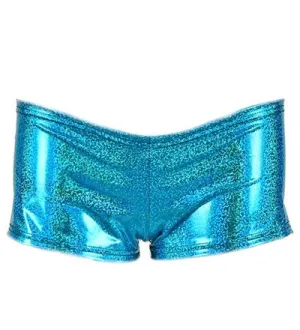 Shiny Hot Pants - Blue