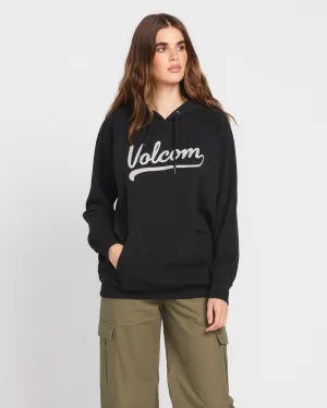 Truly Stoked Boyfriend Pullover Hoodie - Black