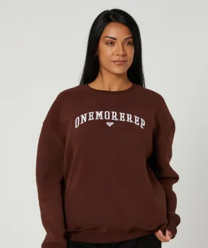 Varsity Crewneck Jumper Mocha