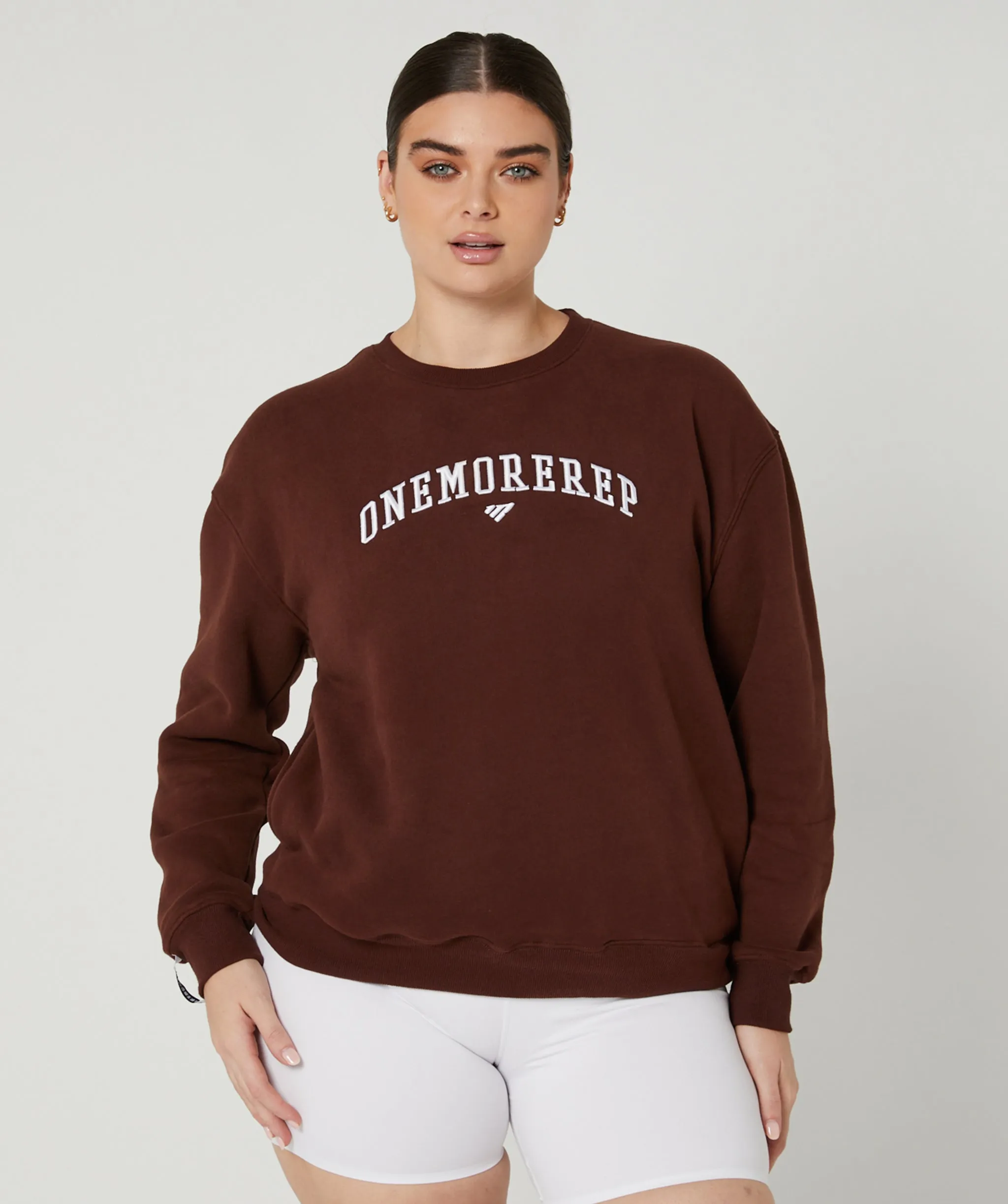 Varsity Crewneck Jumper Mocha