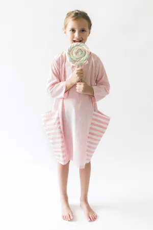 Vierra Rose Reina Girls Dress - Pink Stripe