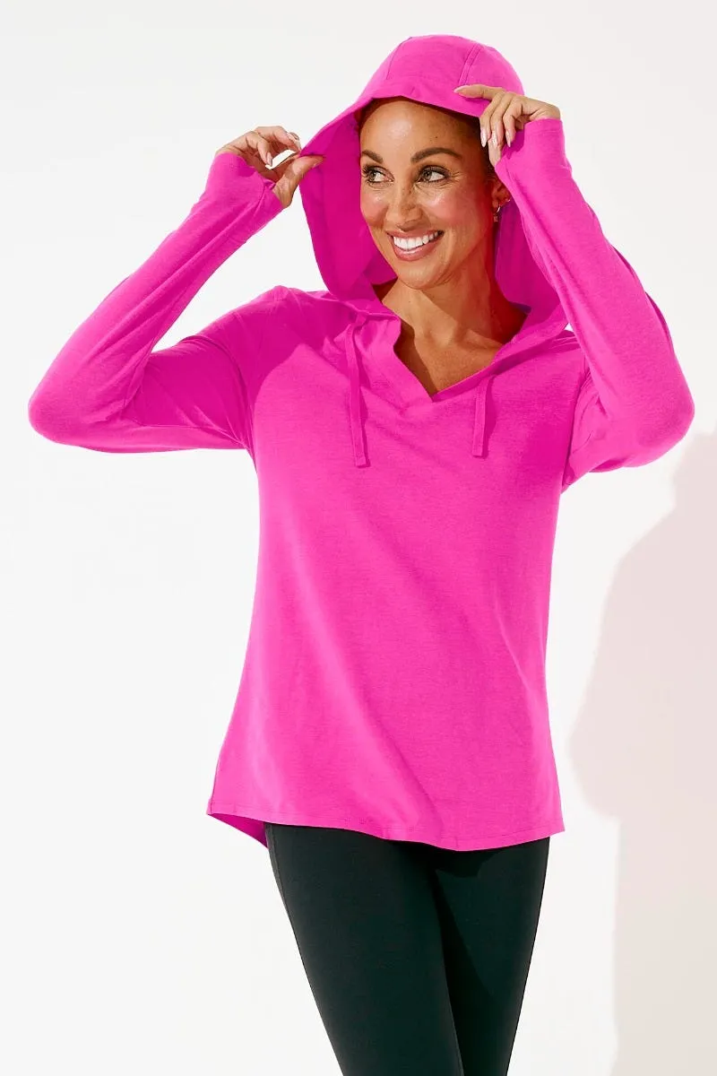 Women's Catalina Hoodie Tunic Top  |  Magnolia Pink