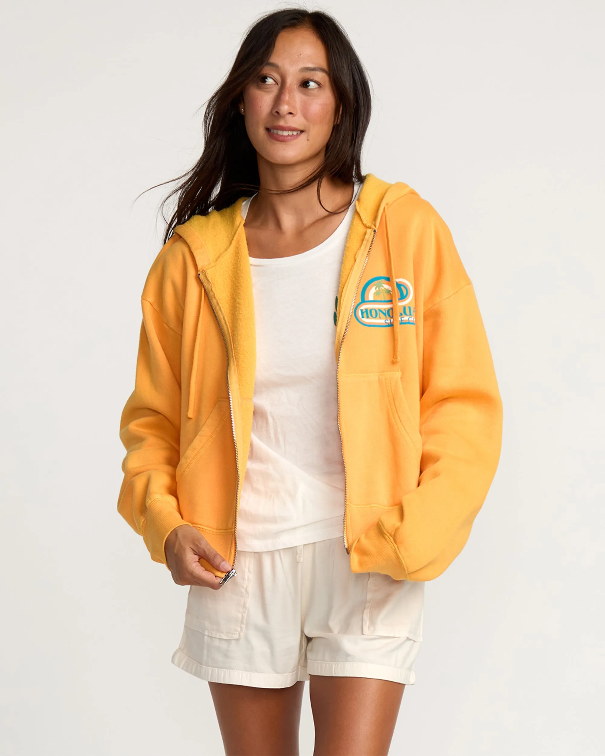 Womens Island Bound Hoodie - Mango