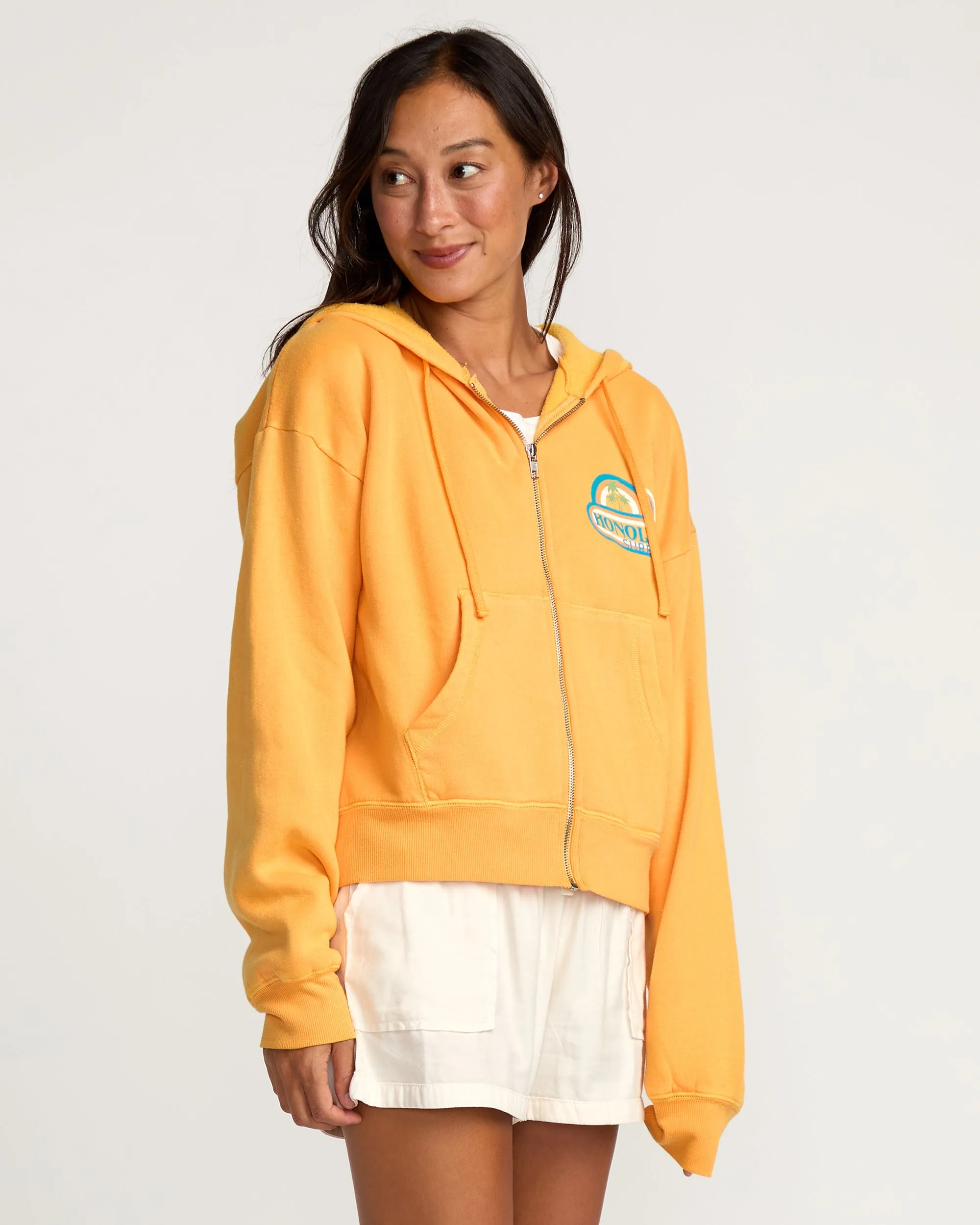 Womens Island Bound Hoodie - Mango