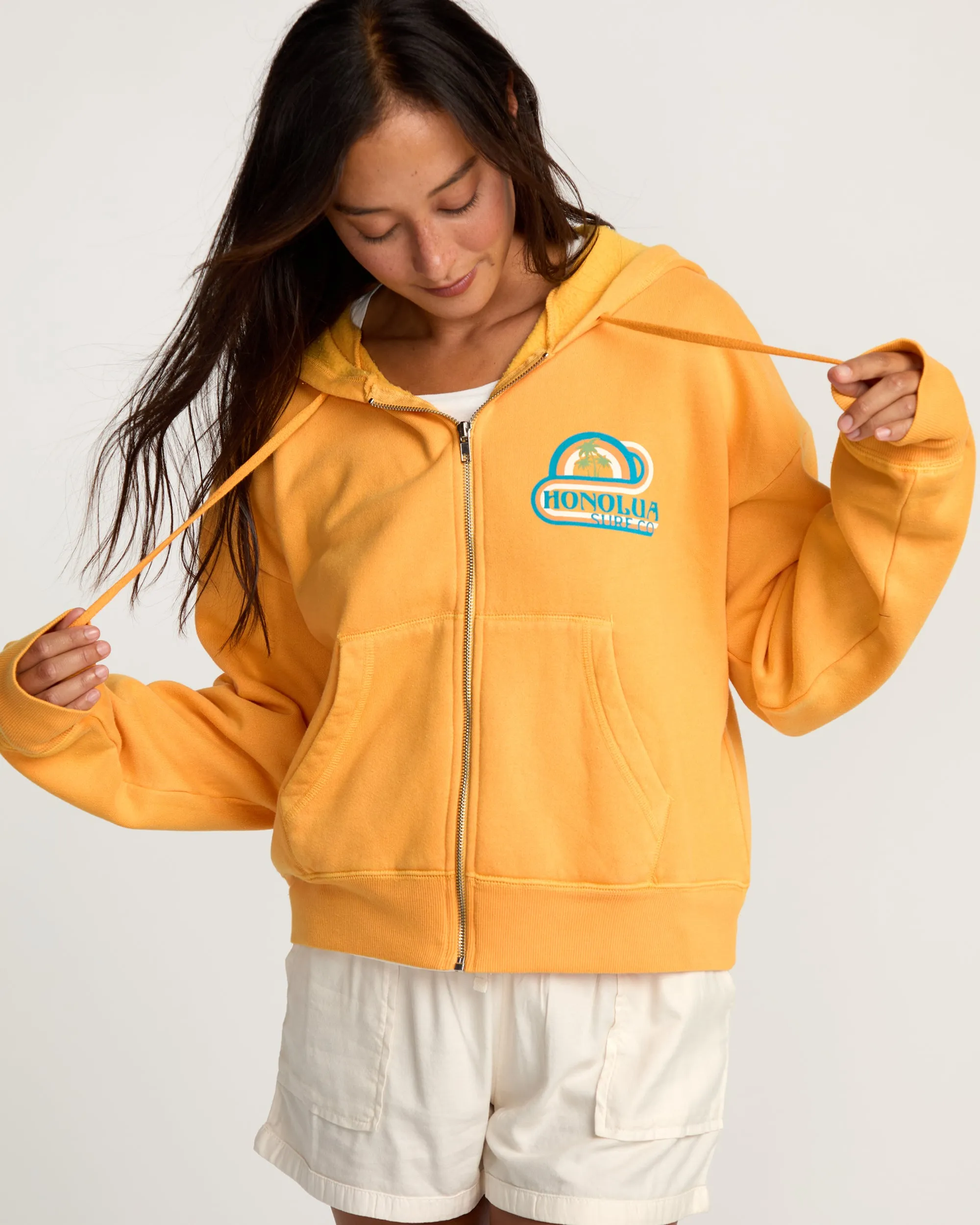 Womens Island Bound Hoodie - Mango